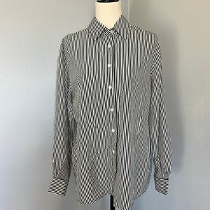 Silky Striped Button Down Shirt